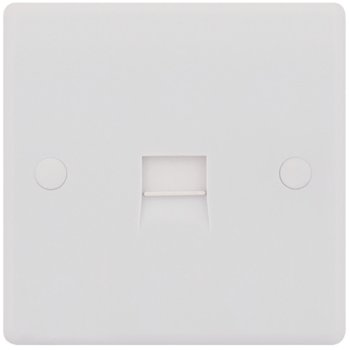 Selectric Smooth 1 Gang Telephone Secondary Socket