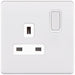 Selectric 5M-Plus Matt White 1 Gang 13A DP Switched Socket with White Insert