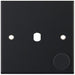 Selectric 5M Matt Black 1 Gang Single Aperture Dimmer Plate with Matching Knob