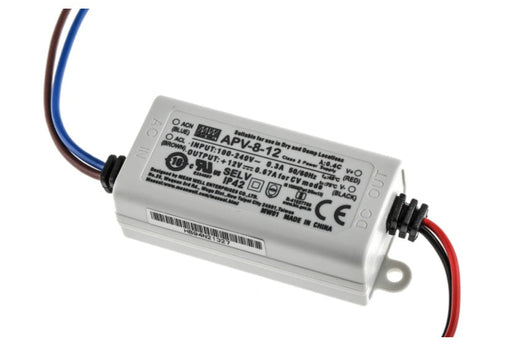 Mean Well APV-8 AC-DC, APV-8-12  Constant Voltage LED Driver 8W 12V LED Driver Meanwell - Easy Control Gear