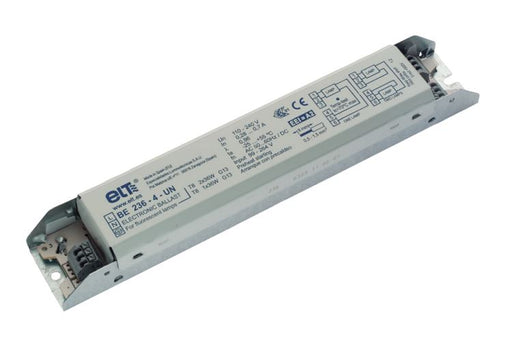 ELT BE 236-4-UN - Linear Electronic ballast  T8, 2 x 18/36W  110-260v Electronic Ballasts ELT - Easy Control Gear