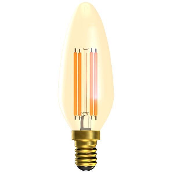 Bell 60809 3.3W LED Vintage Candle - SES, Amber, 2200K 365lm