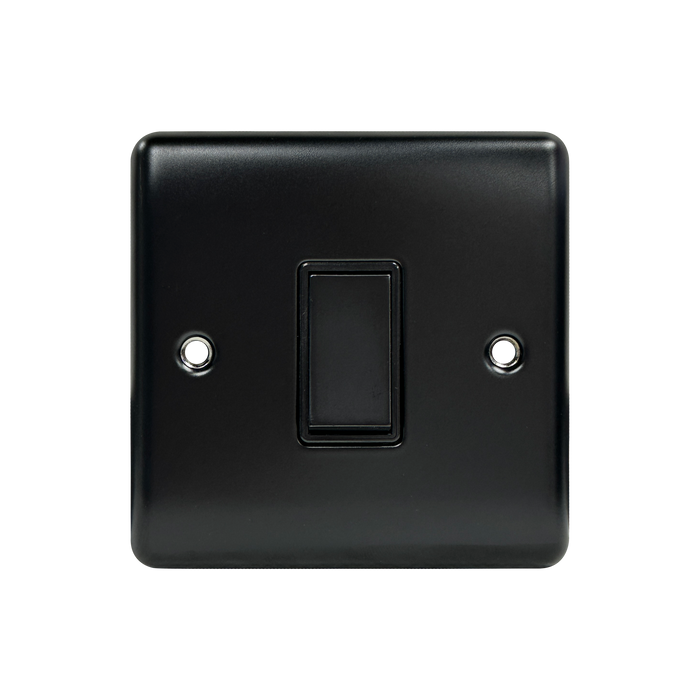 Caradok 1G 2Way 10A Switch Matt Black