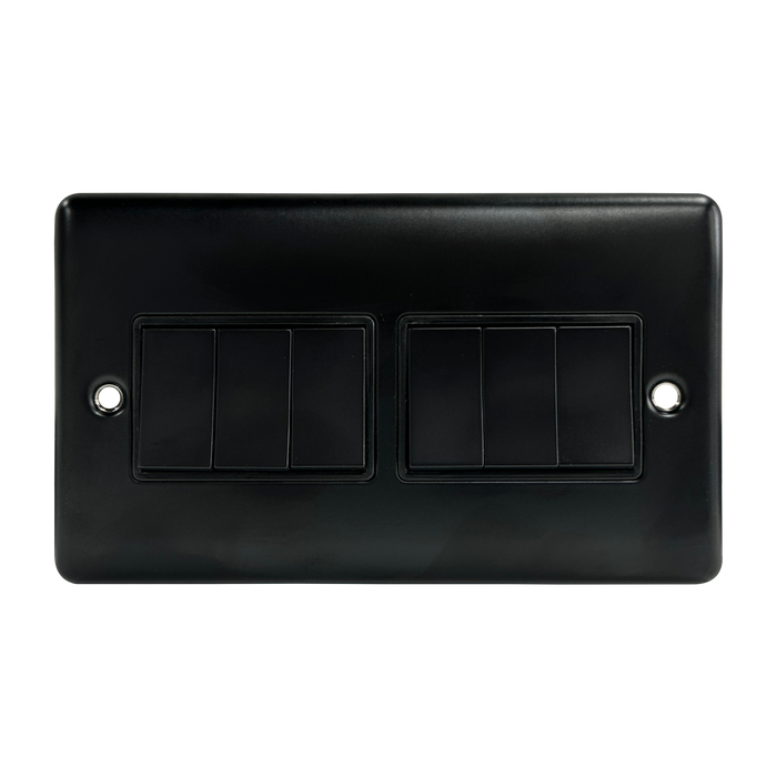 Caradok 6G 2Way 10A Switch Matt Black