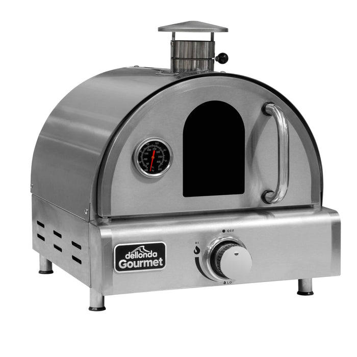 Outdoor Table Top Gas Powered Pizza Oven With Temperature Display - DG104