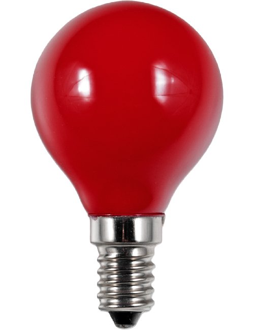 SPL LED E14 Filament Ball G45x75mm 230V 1W 360° AC Red Non-Dimmable K Non-Dimmable - L147215002