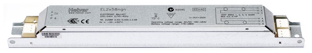 HELVAR - EL2X58HF-HE High Frequency 2x58w T8 Ballast ECG-OLD SITE HELVAR - Easy Control Gear