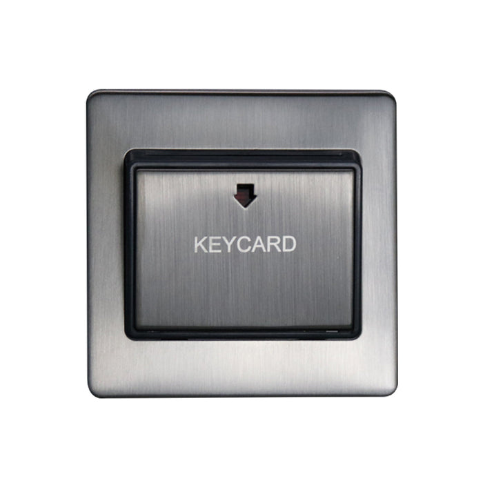 Caradok Key Card Switch Brushed Chrome Grey Insert