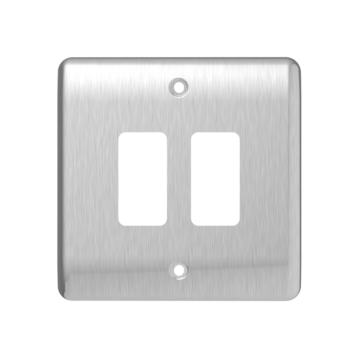 Caradok 2G Front Grid Plate Brushed Chrome