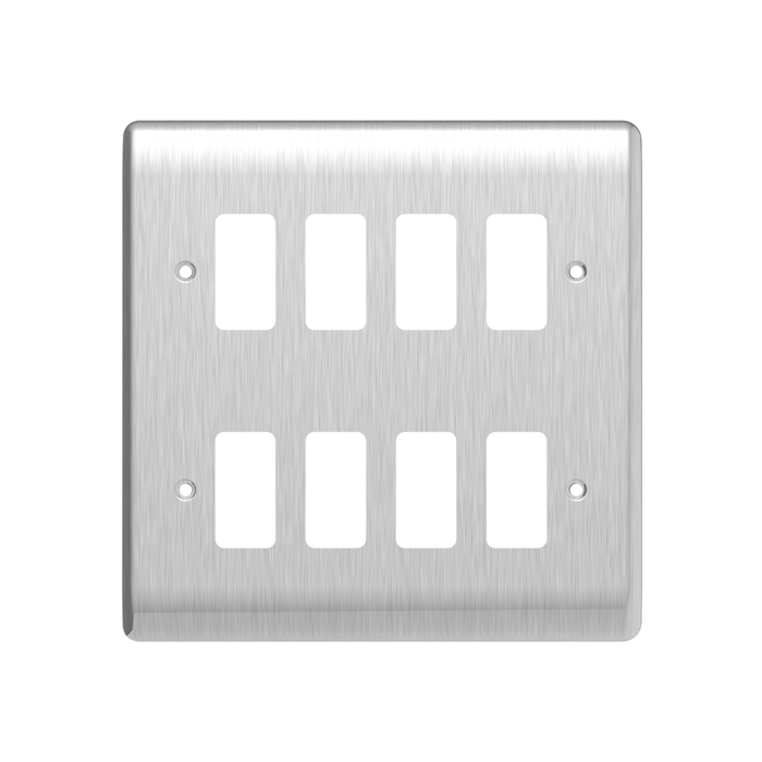 Caradok 8G Front Grid Plate Brushed Chrome