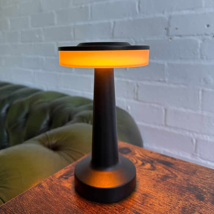 Caradok Black Rechargeable Touch Wireless LED Table Lamp - Ideal for Cafes, Hotels and Bedside Tables