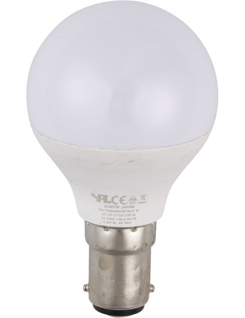 SPL LED Ba15d Ball G45x80mm 12-60V 250Lm 3W 3000K 830 160° DC Opal Non-Dimmable 3000K Non-Dimmable - L157239830