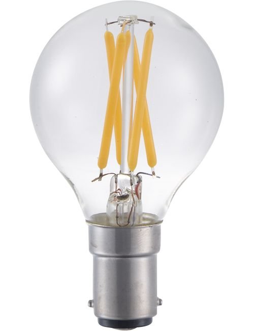 SPL LED Ba15d Filament Ball G45x75mm 230V 350Lm 4W 2700K 927 360° AC Clear Dimmable 2700K Dimmable - LF024030307
