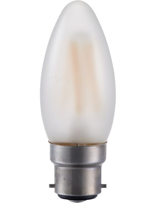 SPL LED Ba22d Filament Candle C35x100mm 230V 320Lm 4W 2500K 925 360° AC Frosted Dimmable 2500K Dimmable - LF024061301