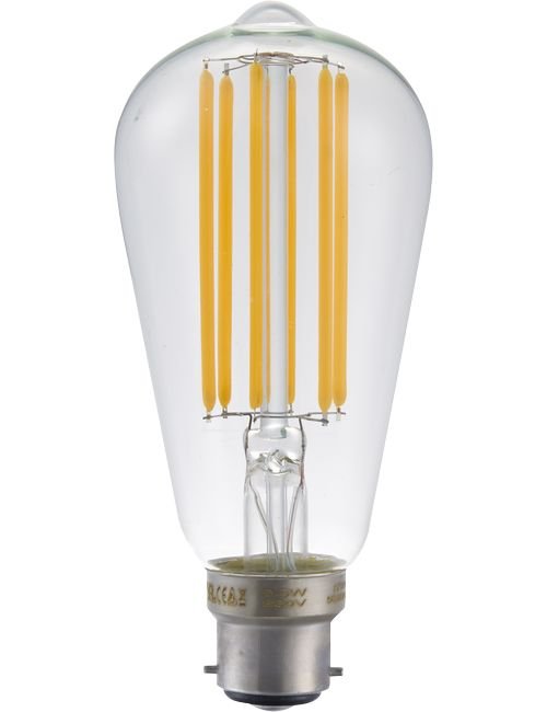 SPL LED Ba22d Filament Rustika ST58x130mm 230V 550Lm 65W 2700K 927 360° AC Clear Dimmable 2700K Dimmable - LF024060507