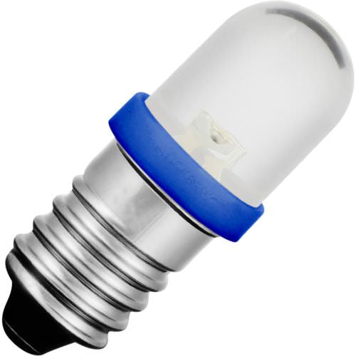 Schiefer E10 Single Led T85x28mm 130V 5mA AC/DC Water Clear Blue 20000h K Non-Dimmable - 102787706