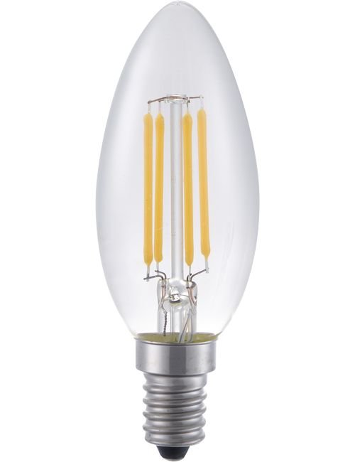 SPL LED E14 Filament Candle C35x97mm 230V 470Lm 34W 2700K 827 360° AC Clear Dimmable 2700K Dimmable - L149150827-1