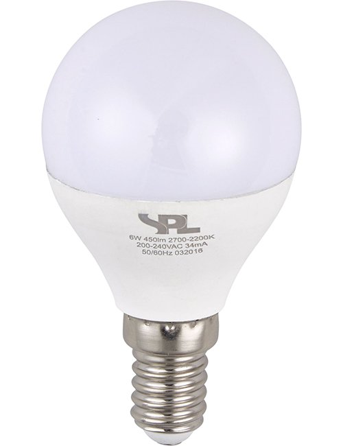 SPL LED E14 DimToWarm Ball G45x78mm 230V 450Lm 6W 2000-2700K 920-927 200° AC Opal Dimmable 2700K Dimmable - L147247001