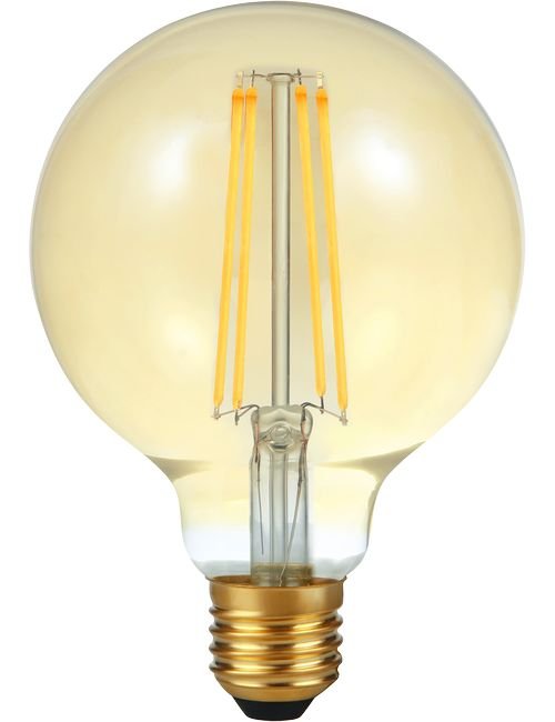 SPL LED E27 Filament Globe G95x135mm 230V 500Lm 55W 2000K 920 360° AC Gold Dimmable 2000K Dimmable - LX023881605
