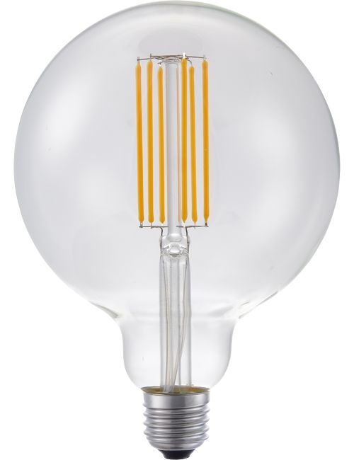 SPL LED E27 Filament Globe G125x180mm 230V 470Lm 65W 2200K 922 360° AC Clear 6x68mm long sticks Dimmable 2200K Dimmable - LF023825509