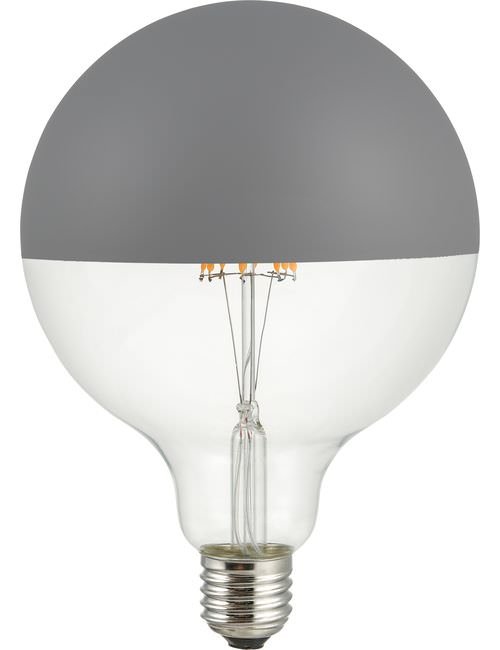 SPL LED E27 Filament Globe Top Mirror G125x180mm 230V 470Lm 65W 2500K 925 360° AC Grey Dimmable 2500K Dimmable - LF023825842