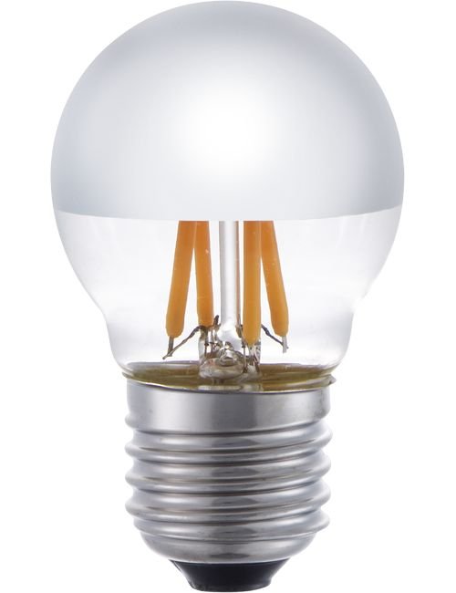SPL LED E27 Filament Ball Top Mirror G45x75mm 230V 250Lm 4W 2500K 925 360° AC Silver Dimmable 2500K Dimmable - LF023880312