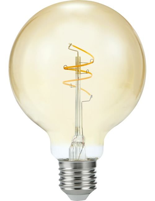 SPL LED E27 Slim Flexible Filament Globe G95x135mm 230V 470Lm 42W 2200K 922 360° AC Gold Dimmable 2200K Dimmable - LS279547022