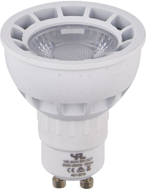 SPL LED GU10 DimToWarm MR16 50x58mm 230V 250Lm 55W 2000-2800K 820-828 40° AC with White and Nickel front Dimmable 2800K Dimmable - L642799908