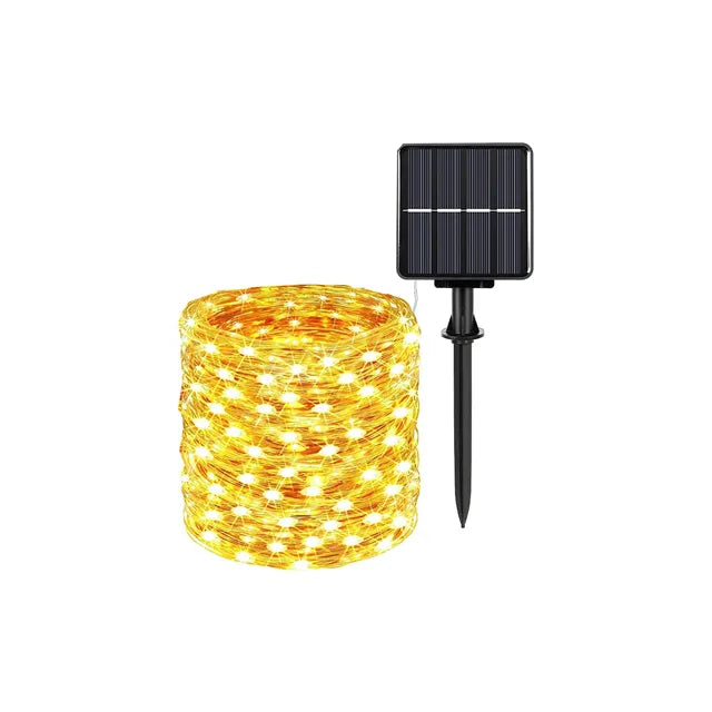 Caradok Solar String Lights Outdoor - 8 Lighting Modes - Extra Long Up to 30m with 300 LEDs - IP65 Waterproof Fairy Lights