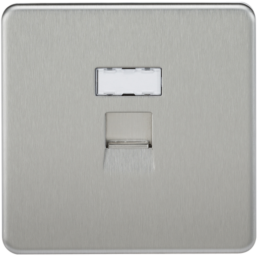 Knightsbridge SFC6BC Screwless RJ45 NETWORK Outlet - Brushed Chrome KB Knightsbridge - Sparks Warehouse