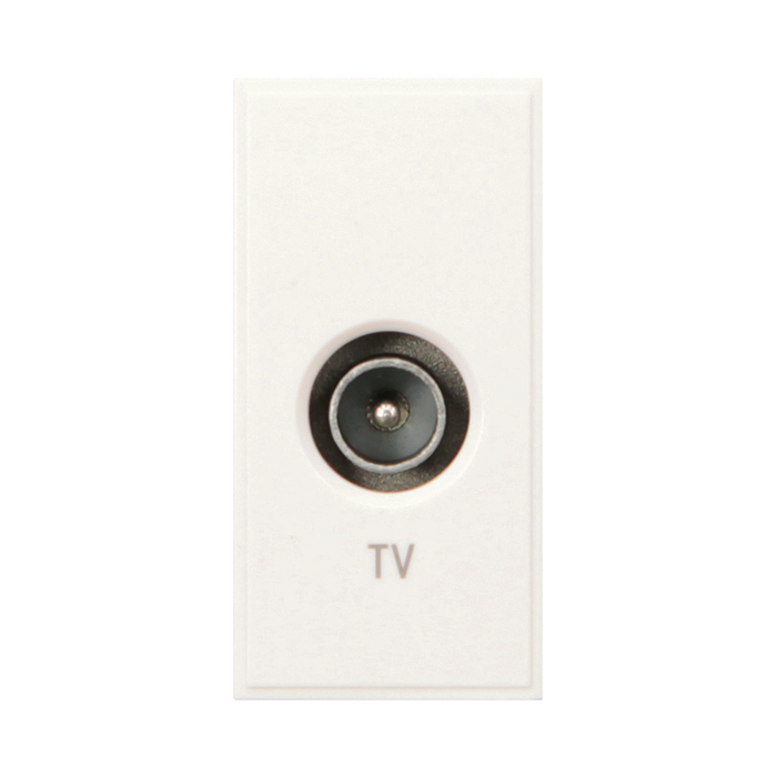 Caradok Screened TV Outlet 25x50, White