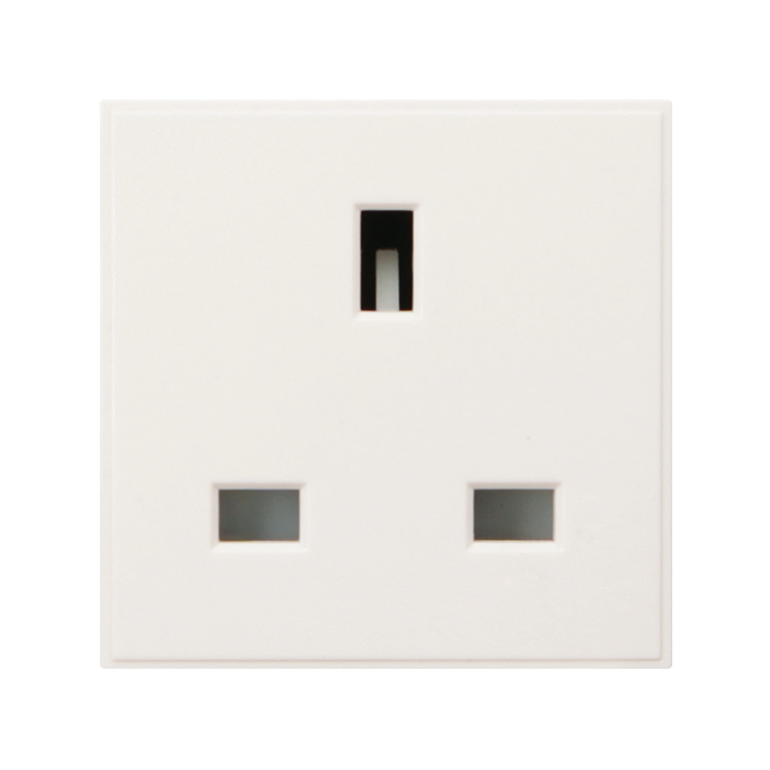 Caradok 13A Socket 50x50, White