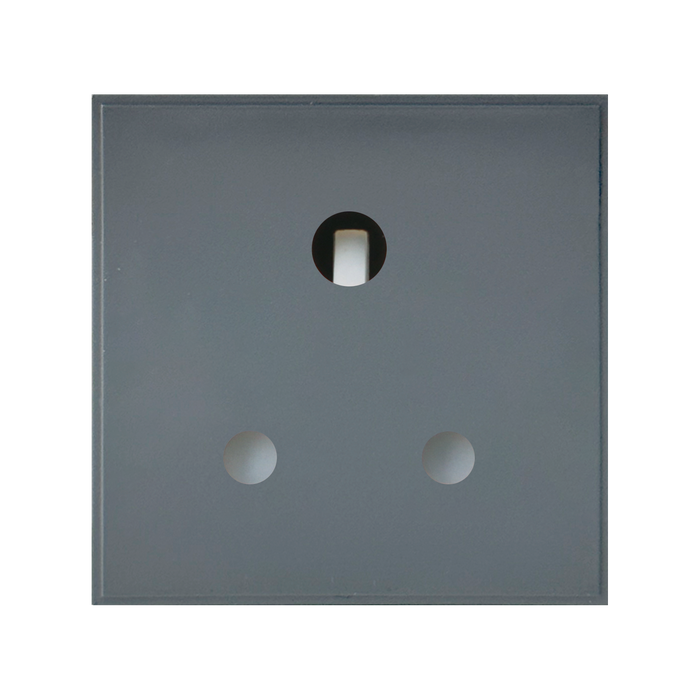 Caradok 5A Socket Round Pin 50x50, Grey