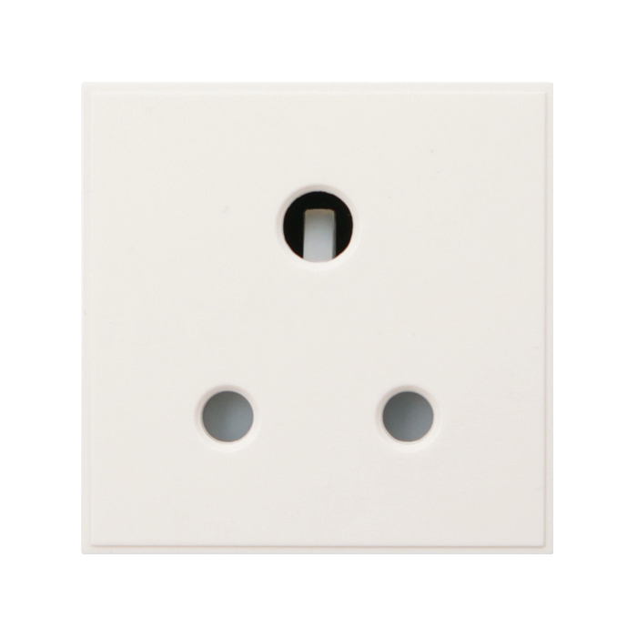 Caradok 5A Socket Round Pin 50x50, White