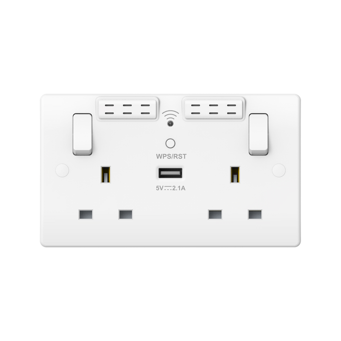 Caradok 2G 13A Switched Wi-Fi Socket USB A