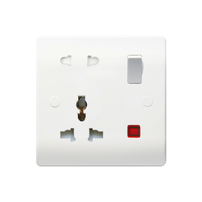 Caradok 1G 16A Multi-Function Socket c/w Neon