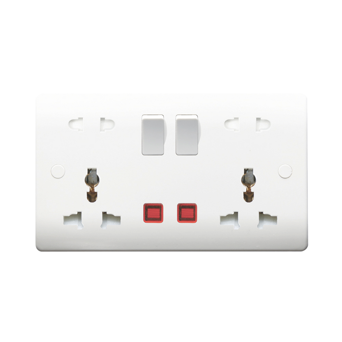 Caradok 2G 16A Multi-Function Socket c/w Neon