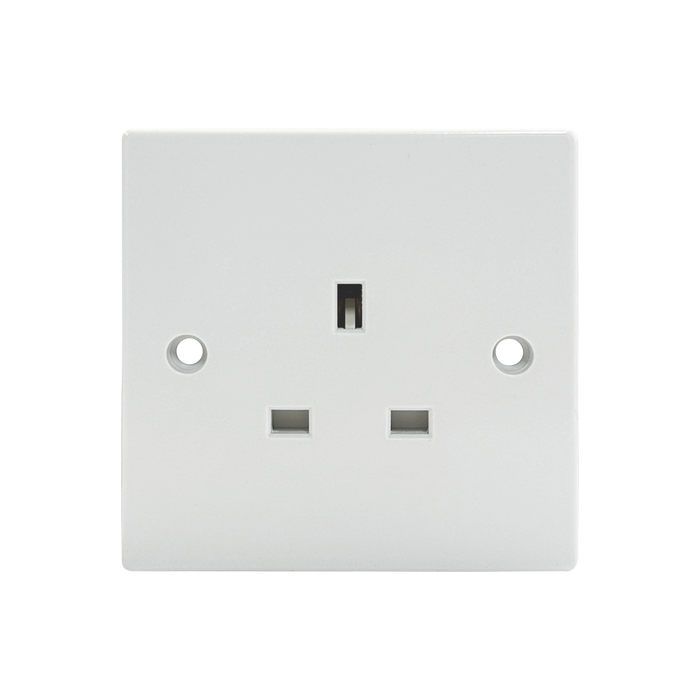 Caradok 1G Unswitched Socket Squared Edge