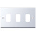 Selectric 7M-Pro GRID360 Polished Chrome 3 Gang Faceplate