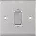 Selectric 7M-Pro Satin Chrome 1 Gang 45A DP Switch with White Insert