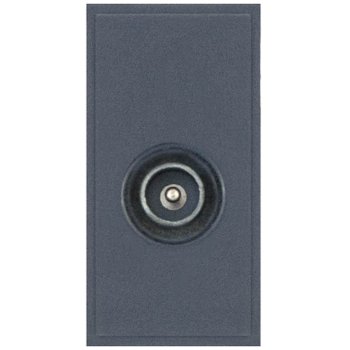 Selectric Grey Non-Isolated (Male) Coaxial/Aerial Socket Module