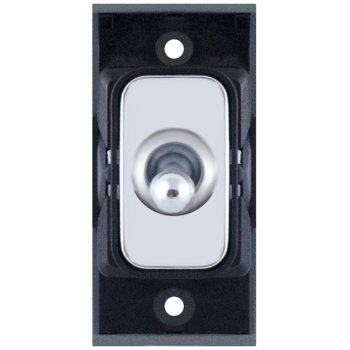 Selectric GRID360 Polished Chrome 10A 2 Way Toggle Switch Module with Black Insert