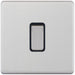 Selectric 5M-Plus Satin Chrome 1 Gang 10A 2 Way Switch with Black Insert