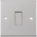 Selectric 5M Satin Chrome 1 Gang 10A 2 Way Switch with White Insert