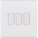 Selectric 5M-Plus Matt White 3 Gang 10A 2 Way Switch with White Insert