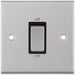 Selectric 7M-Pro Satin Chrome 1 Gang 45A DP Switch with Black Insert