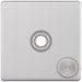 Selectric 5M-Plus Screwless Satin Chrome 1 Gang Single Aperture Dimmer Plate with Matching Knob