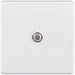 Selectric 5M-Plus Matt White 1 Gang Satellite Socket with White Insert