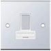 Selectric 5M Polished Chrome 13A DP Switched Fused Connection Unit with White Insert