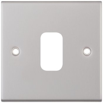 Selectric 5M GRID360 Satin Chrome 1 Gang Faceplate